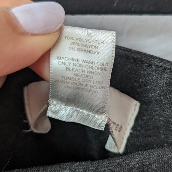 LOFT Dark Grey Straight Leg Pants Size 6 Petite - Picture 10 of 14
